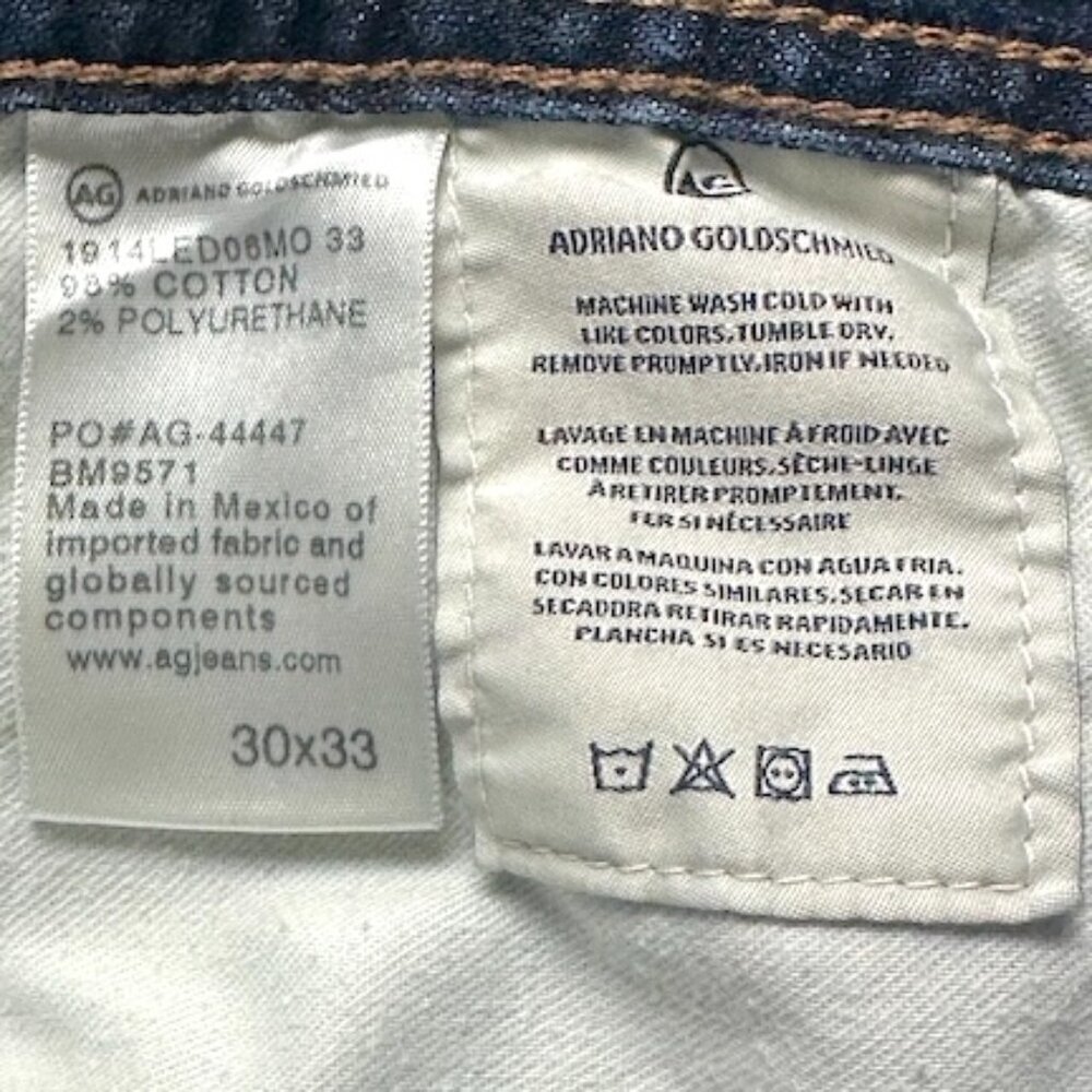 AG ADRIANO GOLDSCHMIED B-TYPE III (3) EASY BLUE DENIM JEANS - MENS 30 X 33 - EUC - Picture 9 of 15